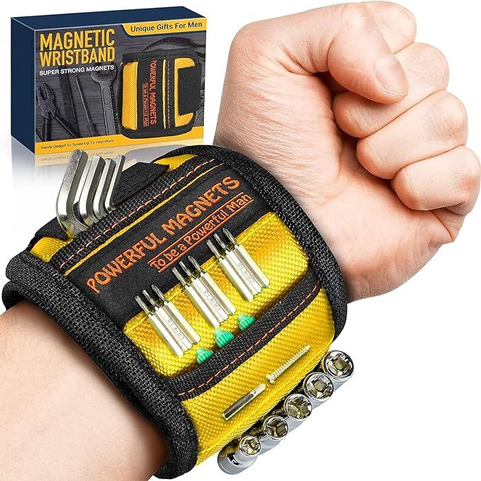 Christmas Men Gifts Magnetic Wristband: Stocking Stuffers for Men Women Adults Tool Belt for Hold... | Amazon (US)