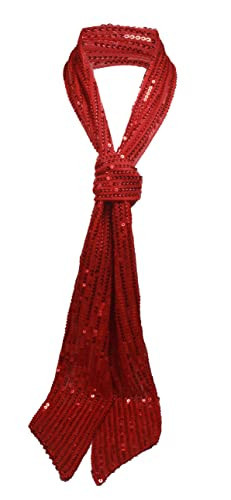 HI-party Small scarf with fashionable sequins for decoration (Red), General size | Amazon (US)
