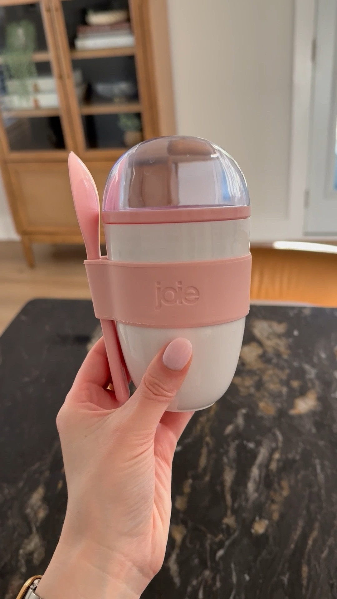 joie yogurt/snack cup - you put yogurt in the white section and put your toppings in the dome section and it keeps them separated. Perfect for kids or on the go!

#LTKKids #LTKWatchNow #LTKTravel