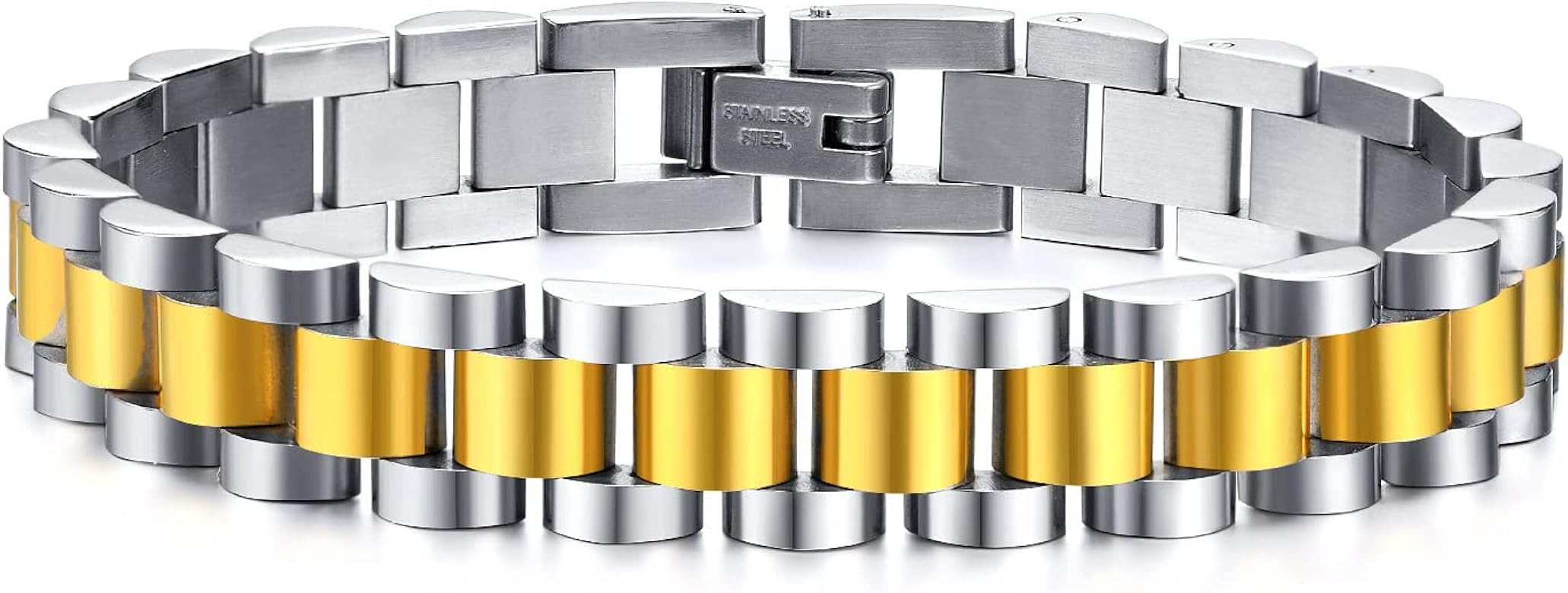 MPRAINBOW Personalized Women Thick Link Bracelet - Love Quote Name ID Engraved Link Bracelet,Adju... | Amazon (US)