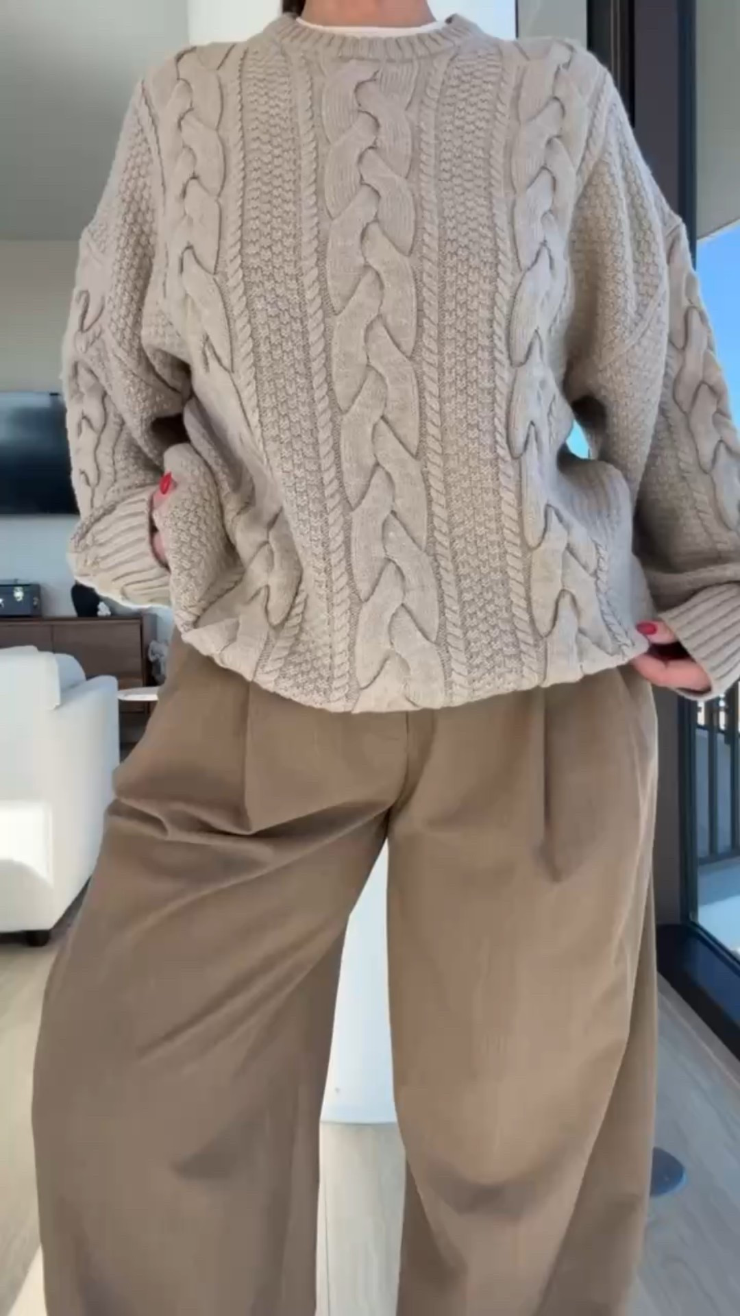 Is she giving diva or grandpa??? Def a little of both. 

I sized up to a large in the cable knit sweater. Pants are old @bananarepublic

@aritzia @alo 

#LTKPetite #LTKootd #LTKHoliday

#LTKSeasonal

#LTKCyberWeek #LTKSeasonal