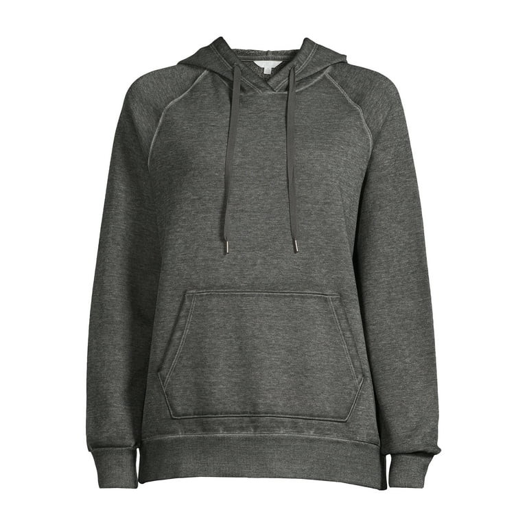 Time and Tru Women's Garment Washed Pullover Hoodie, Sizes S-3XL | Walmart (US)