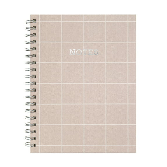 Mintgreen Spiral Bound Notepad, 7.4" x 9.75", Checked Tan, 105 Sheets - Walmart.com | Walmart (US)