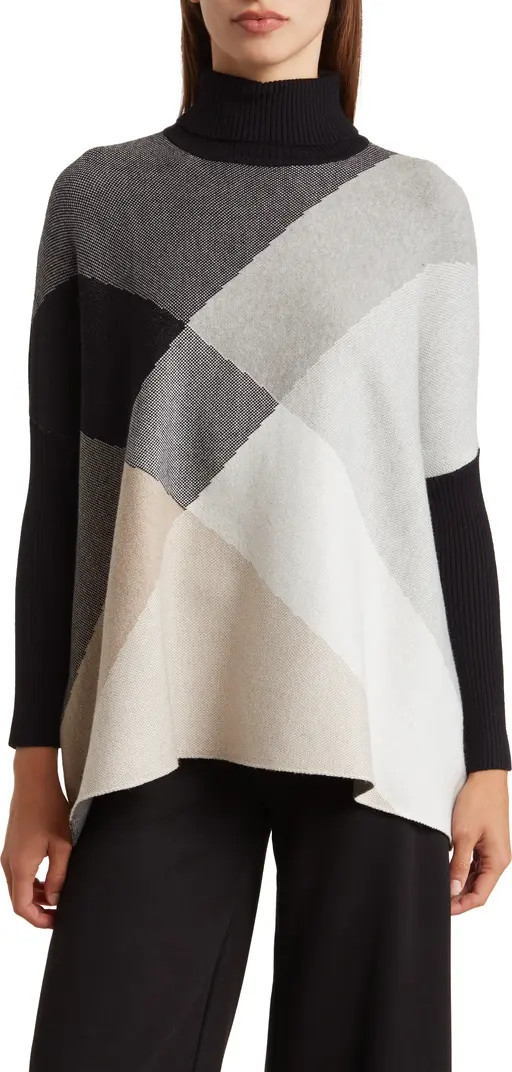 Joseph A Oversize Colorblock Turtleneck Sweater | Nordstromrack | Nordstrom Rack