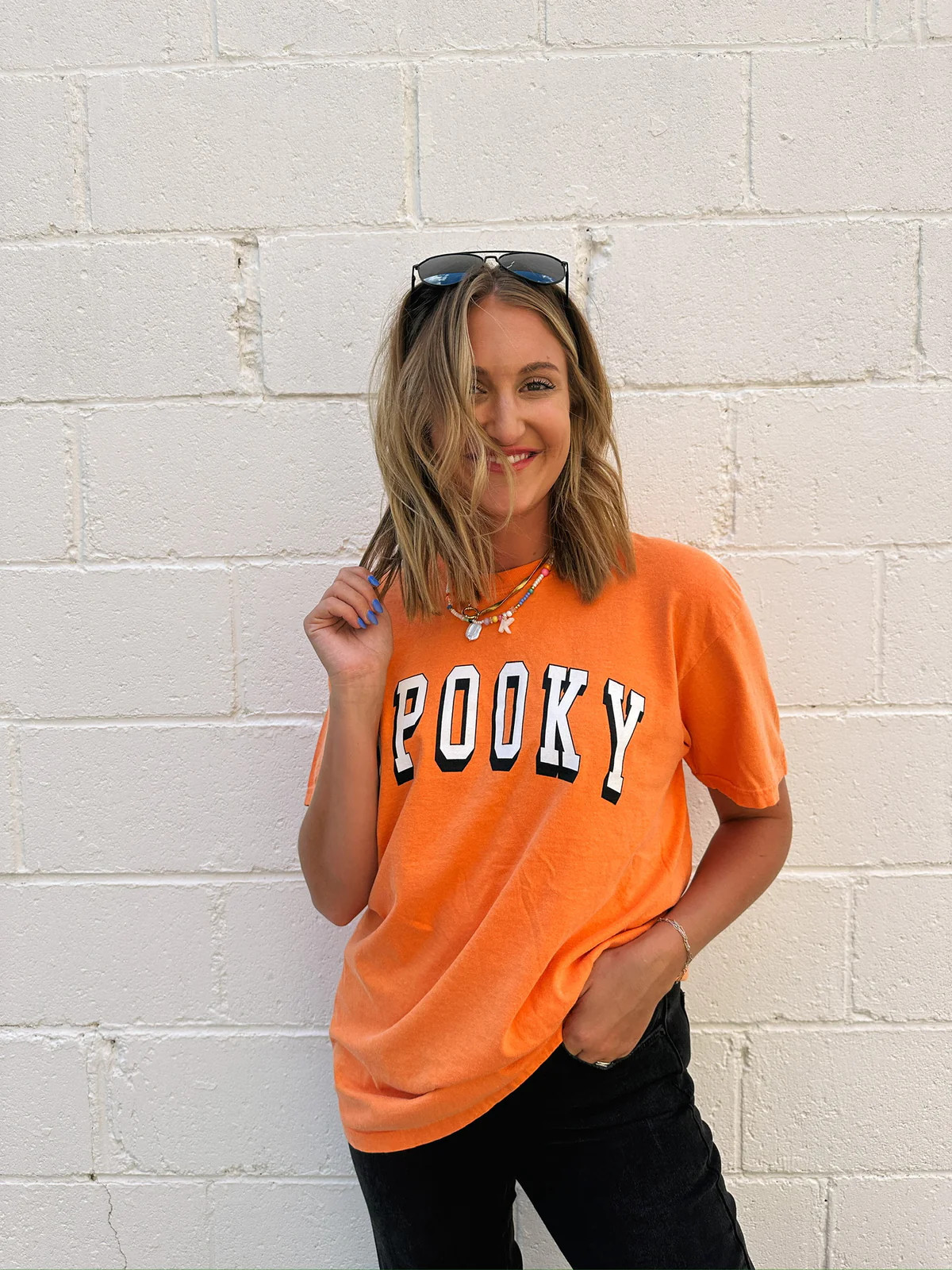 spooky orange graphic tee | Etta & East