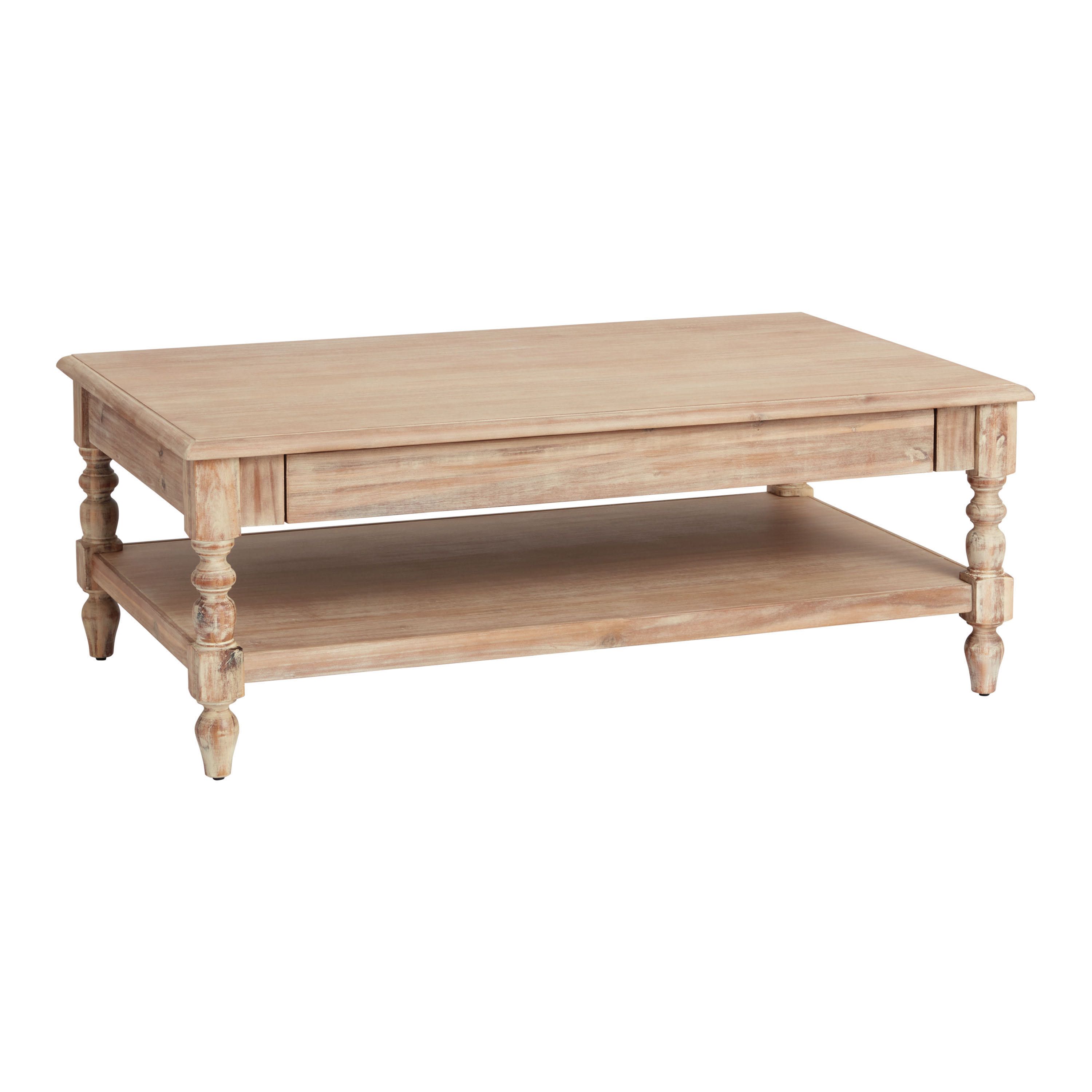 Everett Weathered Natural Wood Coffee Table | World Market