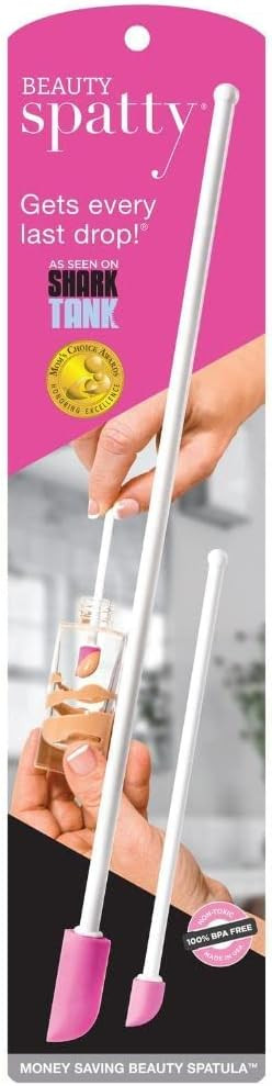 Spatty Daddy Makeup Spatula Set (6 and 12 Inch Pink) Shark Tank Mom Made to Scrape Last Drop of B... | Amazon (US)