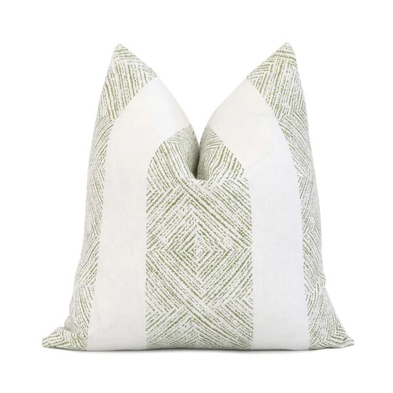 Thibaut Stripe Clipperton Green Throw Pillow Accent Cover for | Etsy | Etsy (US)