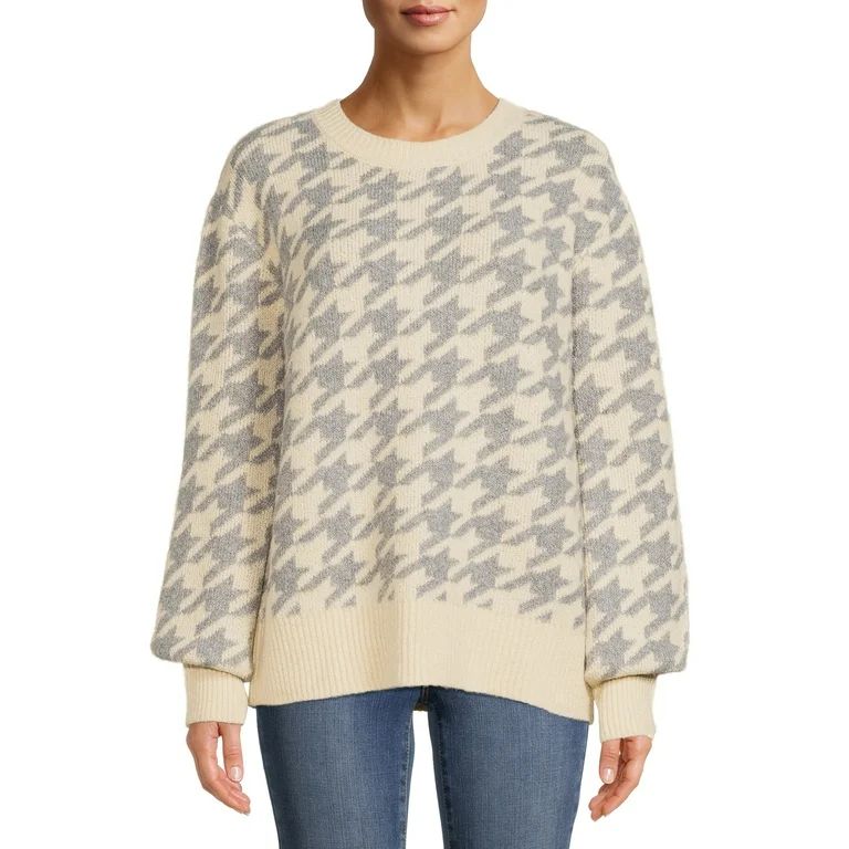 Bohemian Rose Women's Jacquard Pullover Sweater | Walmart (US)