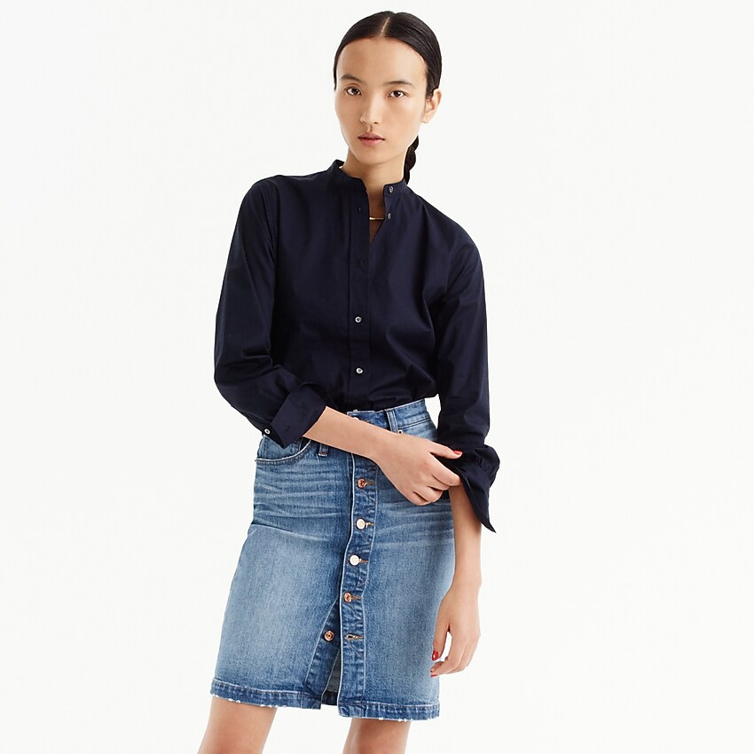 Button-front denim skirt | J. Crew US