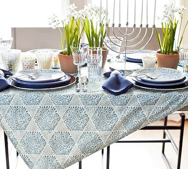 Hanukkah Star Cotton Table Throw | Pottery Barn (US)
