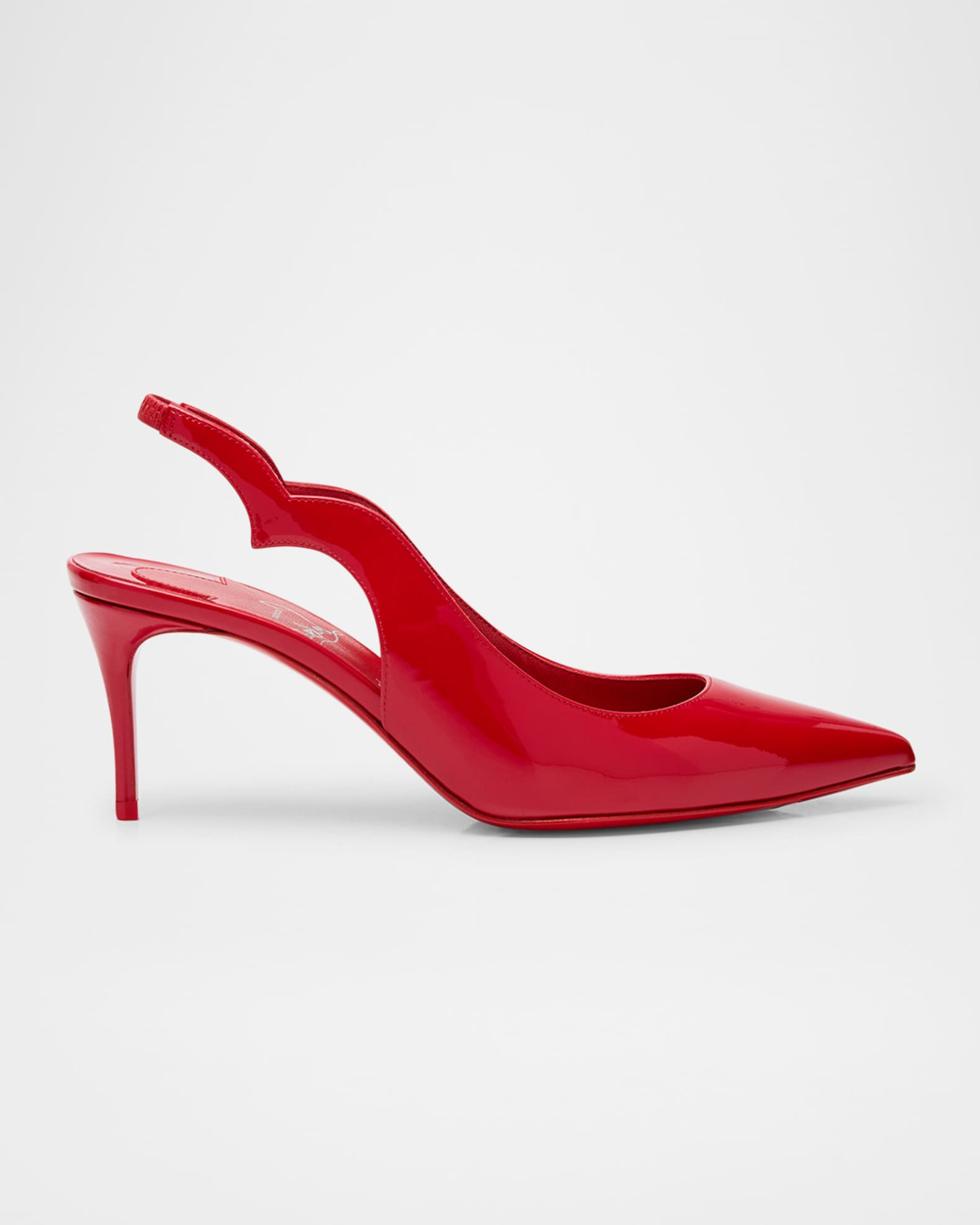 Hot Chick Patent Leather Red Sole Slingback Pumps | Neiman Marcus