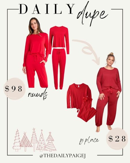 Nuuds cherry red pajamas are here right in time for Christmas! If you’re looking for a red jogger sleep set, but are looking to spend less, pj place has some really cute red pajamas for under $30. Both are great options for your holiday pajamas this year! 

Nuuds pajamas, holiday pajamas, Christmas pajamas, gifts for her, pajamas for her

#LTKfindsunder100 #LTKGiftGuide #LTKHoliday