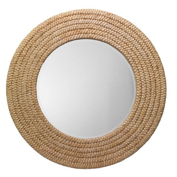 Alden Décor Gisele Seagrass Round Mirror - Bed Bath & Beyond - 32197449 | Bed Bath & Beyond