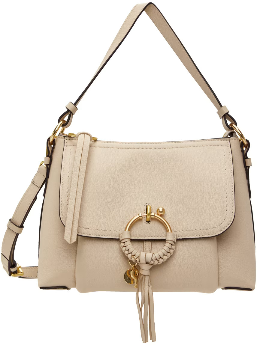 Beige Small Joan Bag | SSENSE