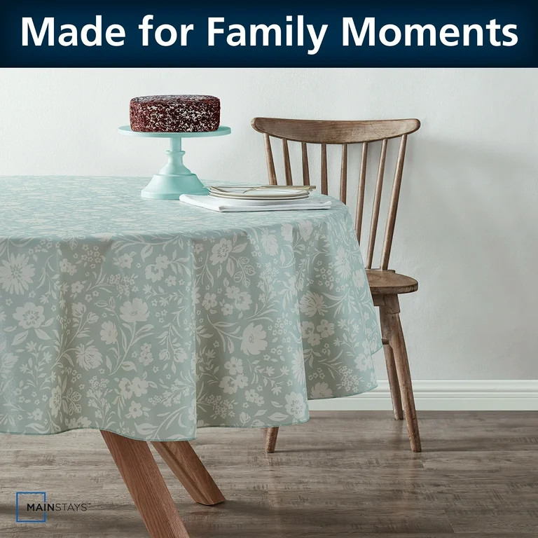 Mainstays Floral Print PEVA Tablecloth 70" Round | Walmart (US)