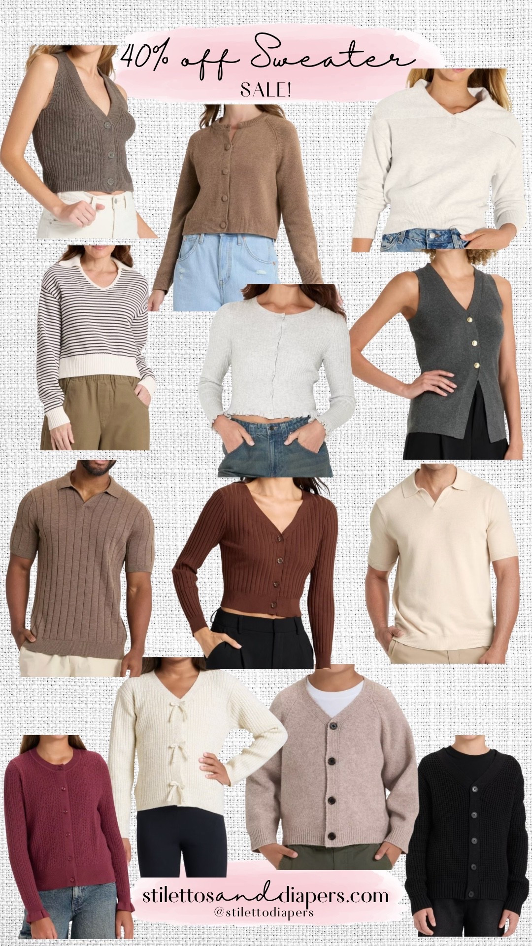 40% off sweaters for the whole family! Today only! All come in more colors!



#LTKSaleAlert