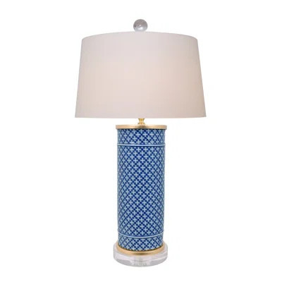Dejaneira 26" Blue/White Table Lamp | Wayfair North America