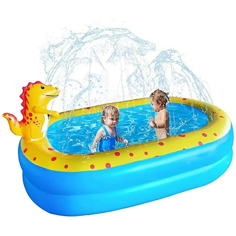 Swfoer Inflatable Dinosaur Pool for Kids  kid pool Kiddie Pool 67"x 41"x 32"H Indoor&Outdoor Kids... | Walmart (US)