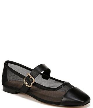 Miranda Mesh Leather Mary Jane Flats | Dillard's