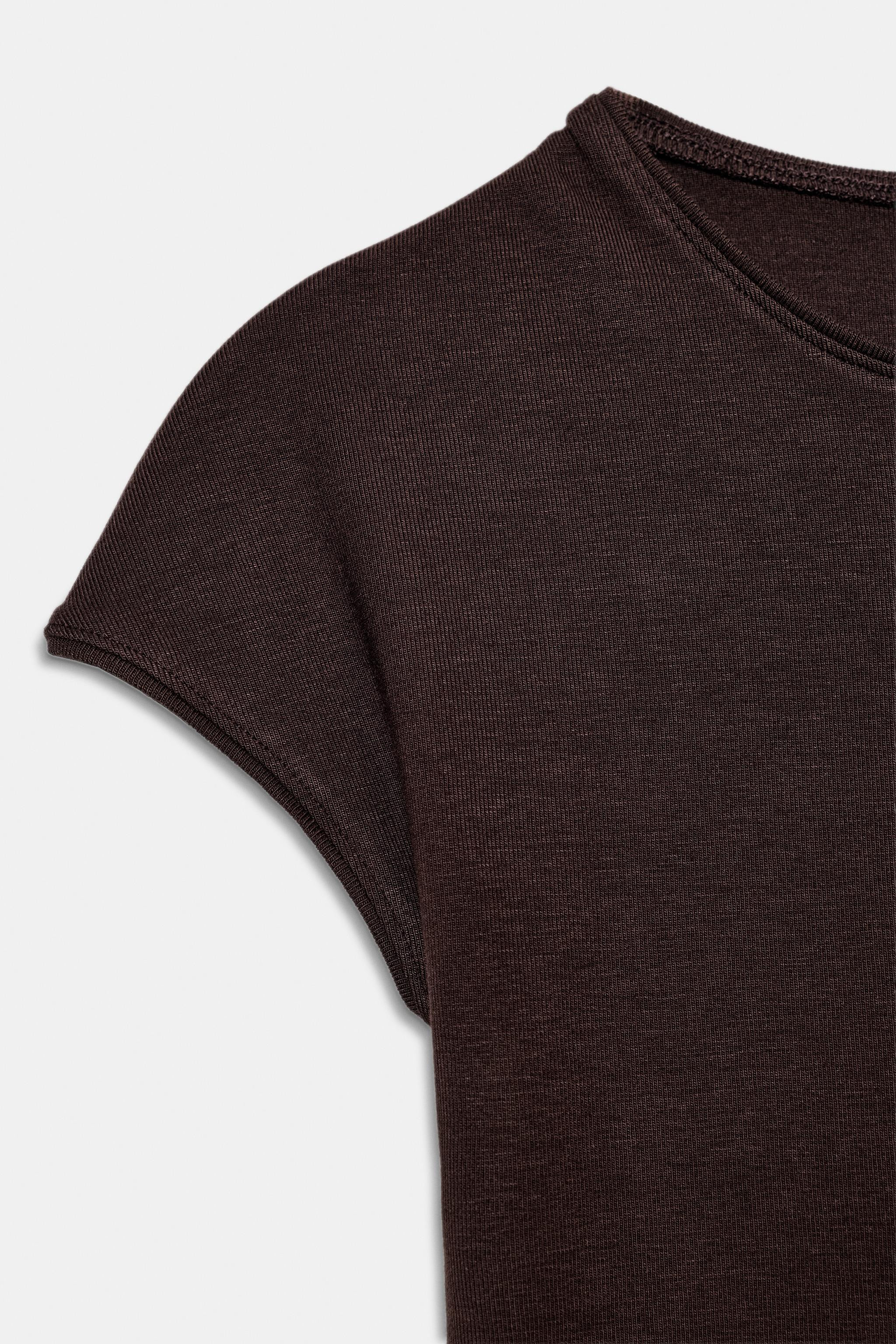 CROPPED SHORT SLEEVE T-SHIRT | Zara US