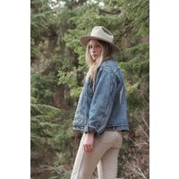 Vintage Blanket Lined Levis Denim Jacket, Painted Lotus Custom Levi Jacket 80's 90's Grunge Boho Blue Jean | Etsy (US)