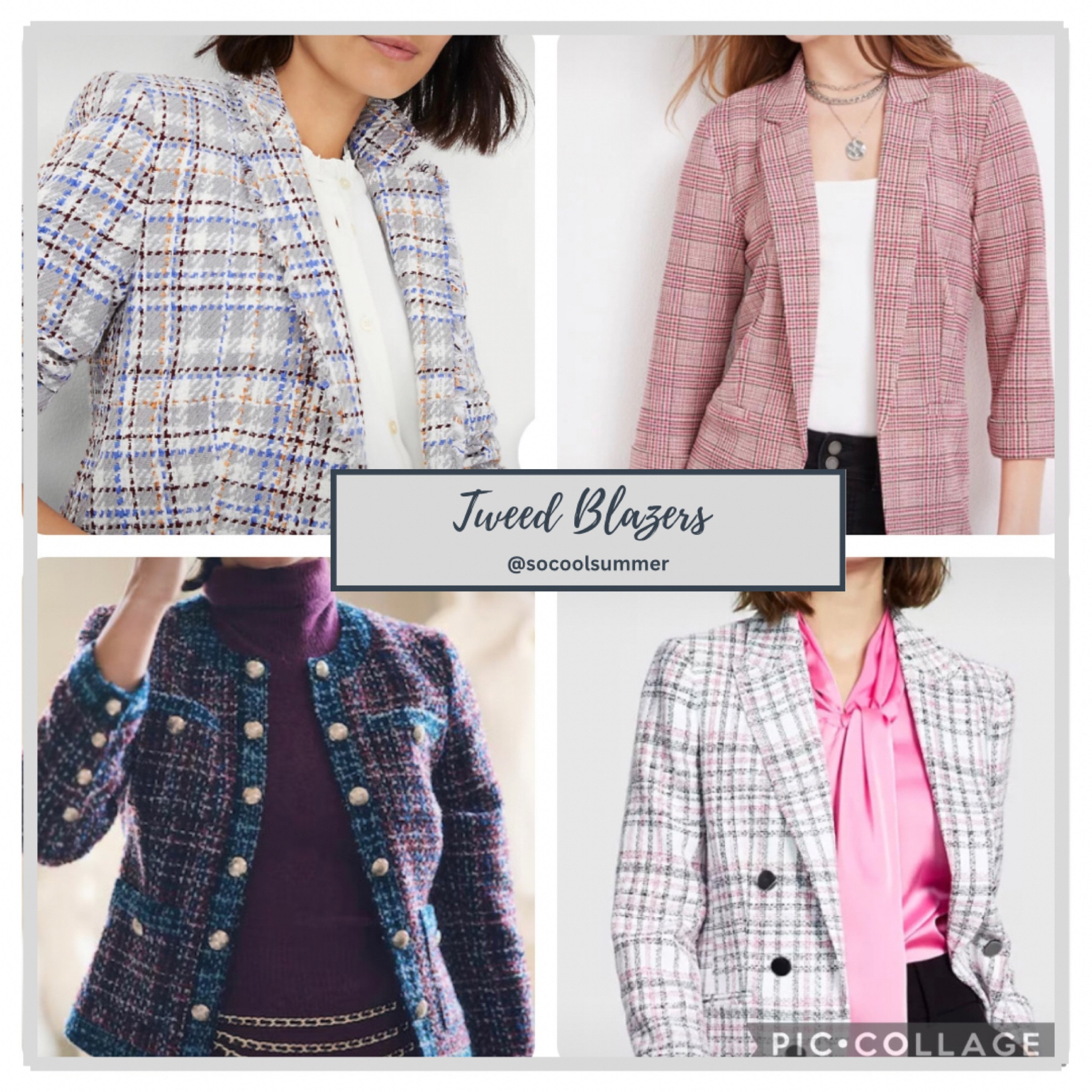Tweed blazers for summers similar to the one I purchased.  Wear over a dress or dress them down with denim or skinny pants and boots.

#LTKSeasonal #LTKsalealert #LTKstyletip