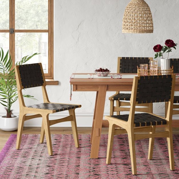 Ceylon Woven Dining Chair - White & Natural Wood - Opalhouse™ | Target