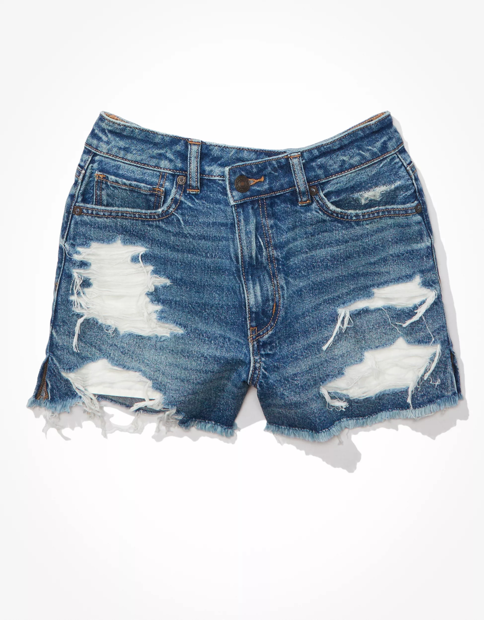 AE Strigid Denim Mom Short | American Eagle Outfitters (US & CA)