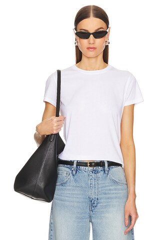 FRAME Baby Tee in White from Revolve.com | Revolve Clothing (Global)
