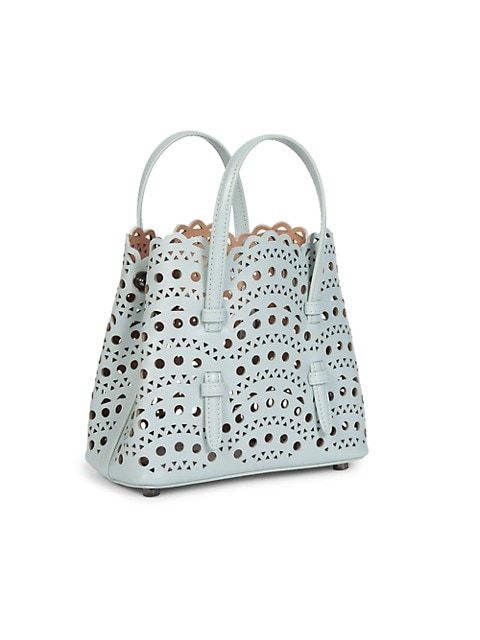 Alaïa Mini Mina Perforated Leather Tote | Saks Fifth Avenue