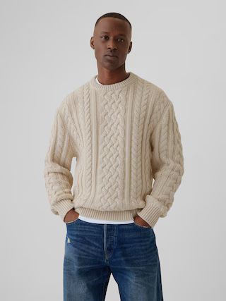 Relaxed Cable-Knit Sweater | Gap (US)