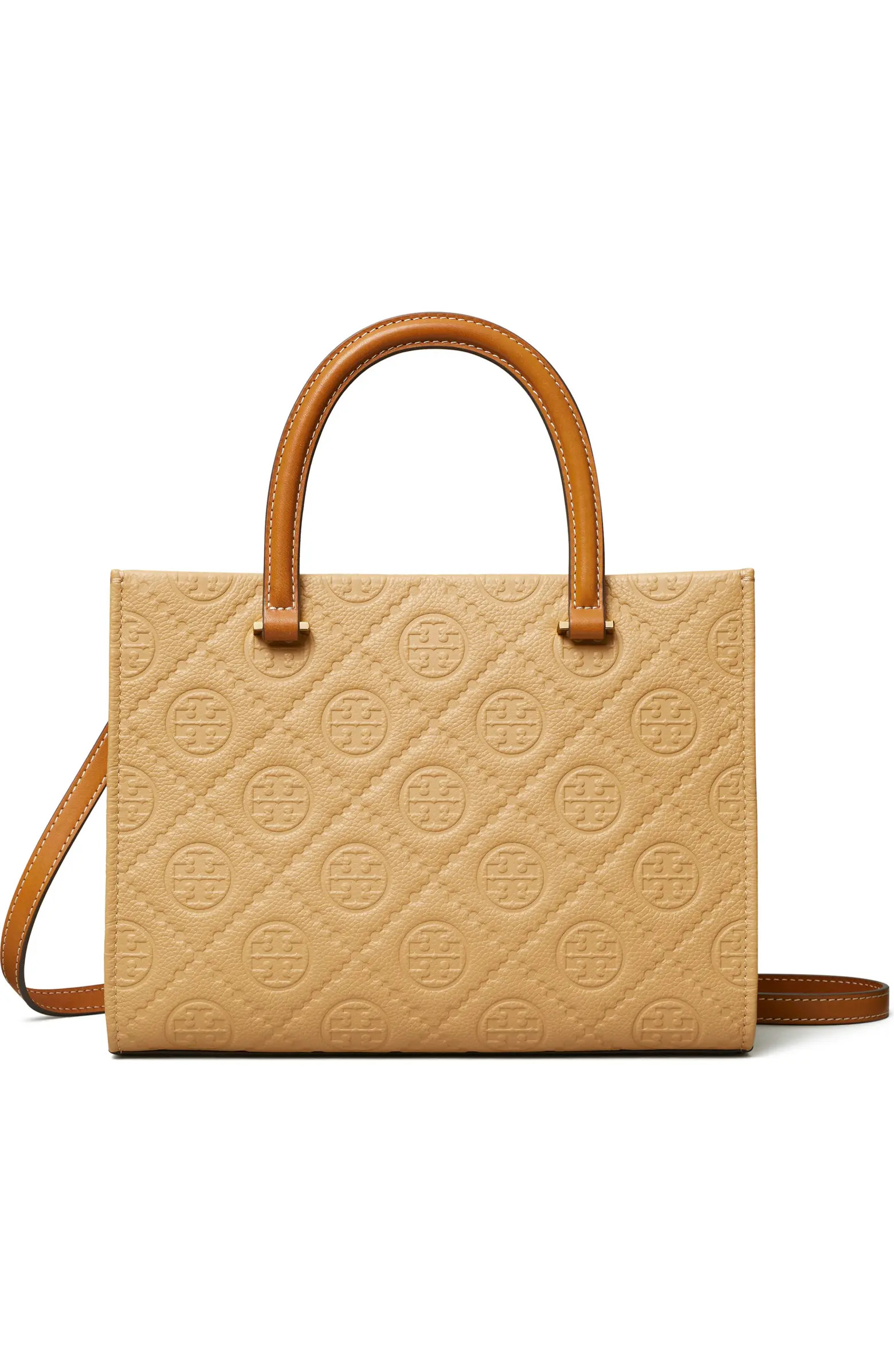 T Monogram Pebble Leather Square Tote | Nordstrom