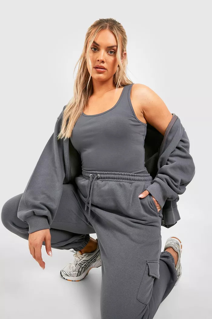 Plus Cargo 3 Piece Tracksuit | boohoo (US & Canada)