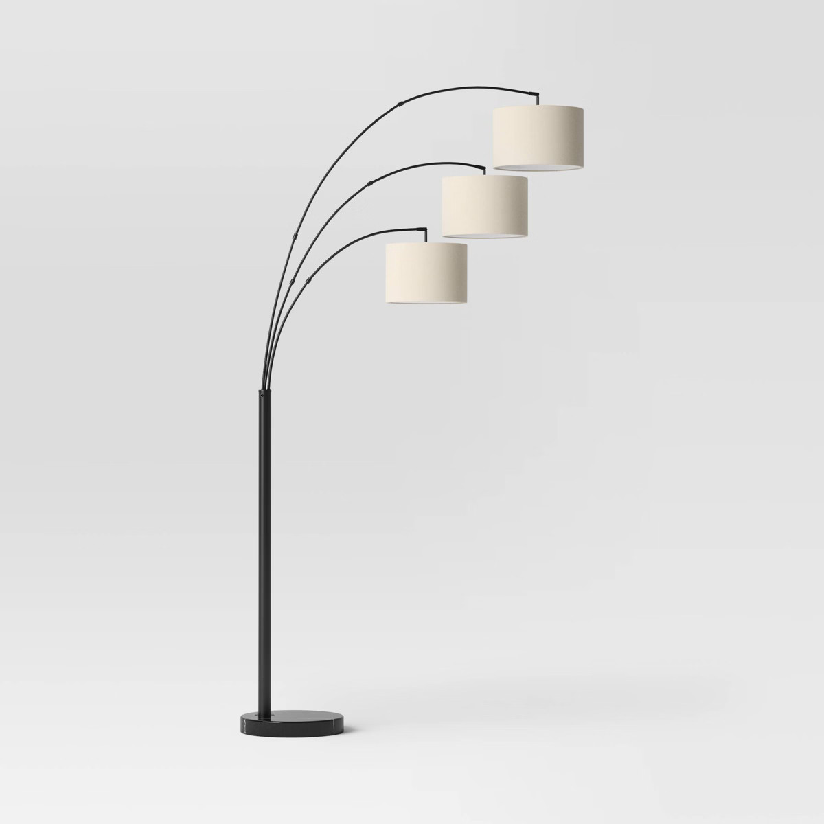 Avenal 3-Head Shaded Arc Floor Lamp Black - Threshold™ | Target