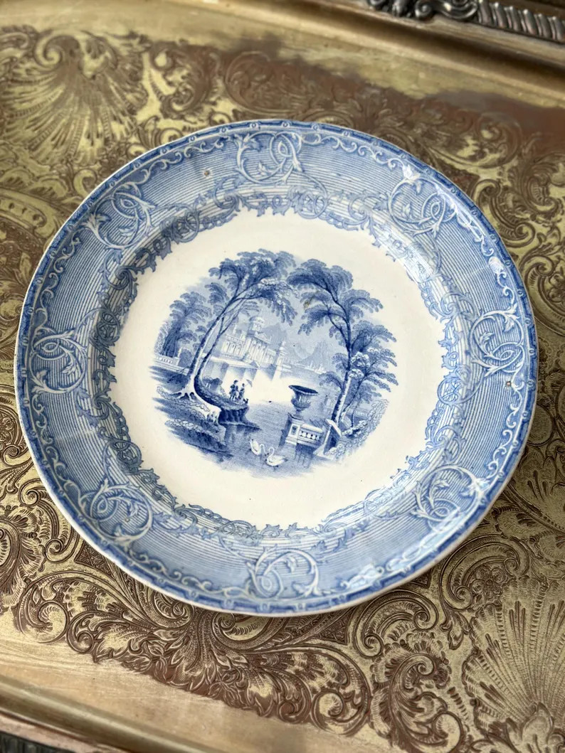 Antique 1845 P.W. & Co "venus" Transferware/pearlware Plate LIGHT BLUE - Etsy | Etsy (Global)