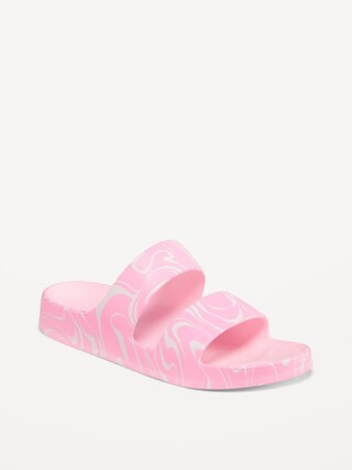 Double-Strap Slide Sandals for Girls (Partially Plant-Based) | Old Navy (US)