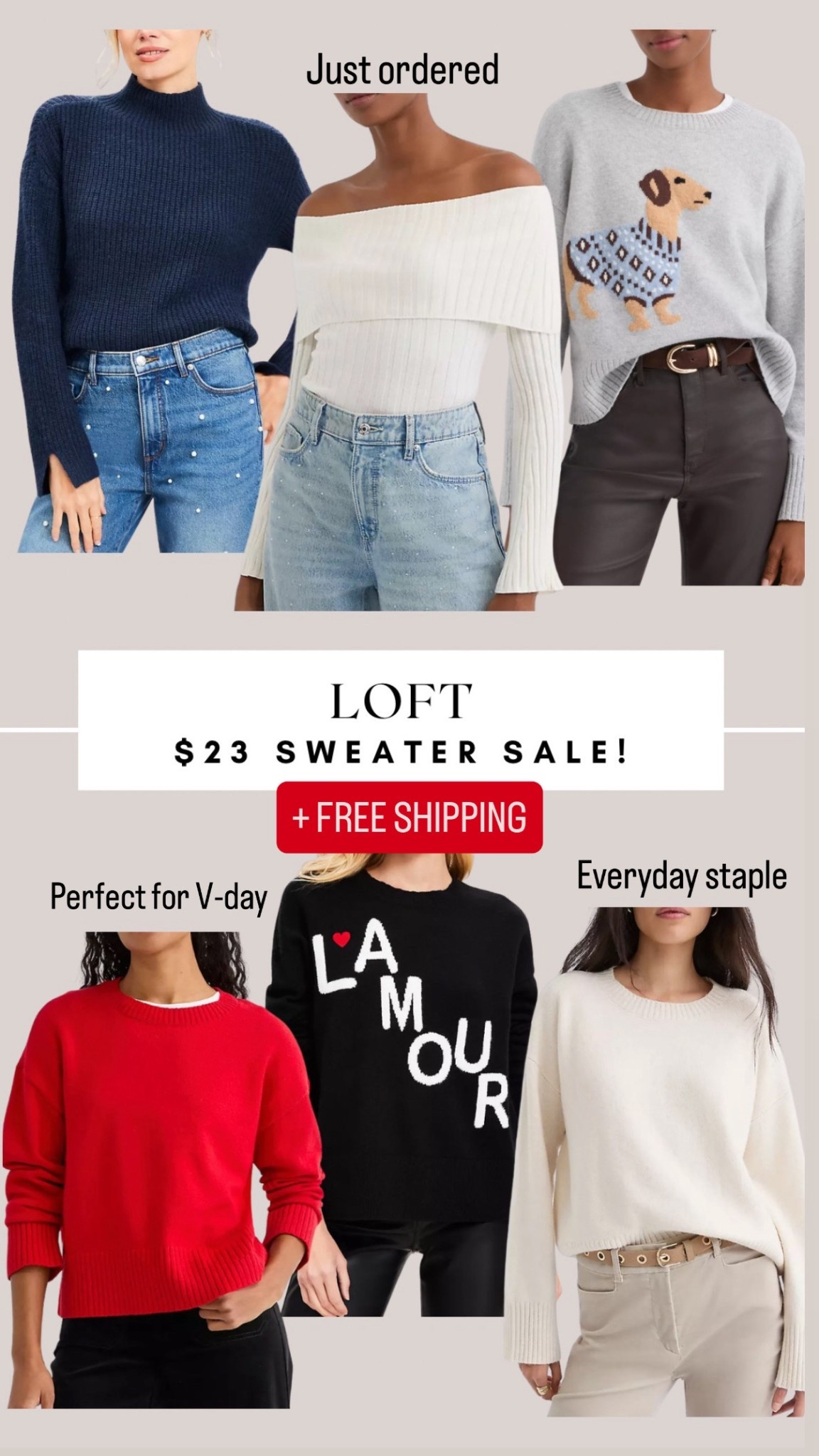 Loft $23 sweater sale, so many great options for Valentine’s Day 
+ FREE shipping 


#LTKSaleAlert #LTKPetite #LTKFindsUnder50