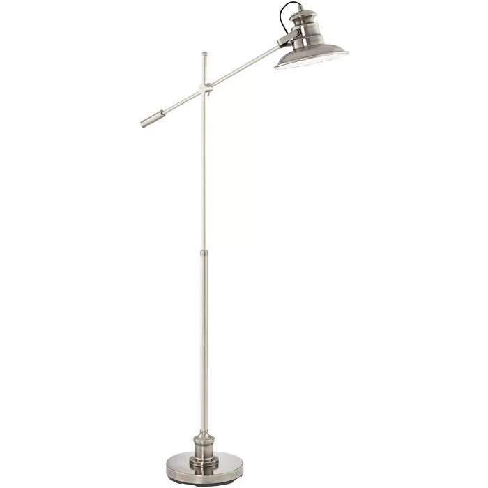 360 Lighting Modern Pharmacy Floor Lamp Satin Nickel Adjustable Boom Arm Step Switch for Living R... | Target