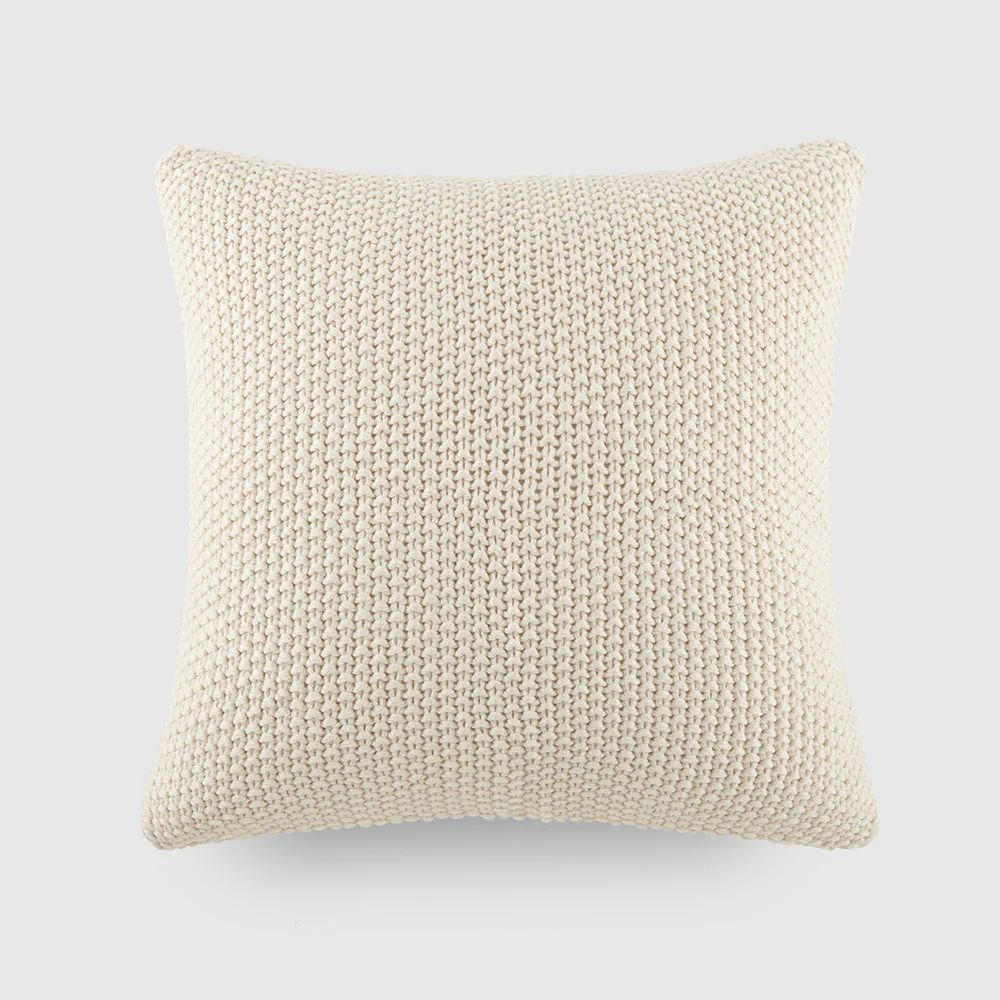 Buy Seed Stitch Knit Throw Pillow Cover and Insert | LINENS & HUTCH | Linens and Hutch