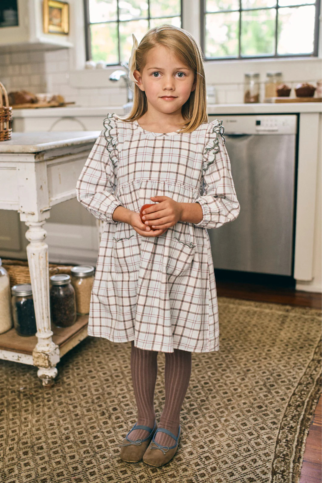 Kate Dress in Powder Plaid | Baybala