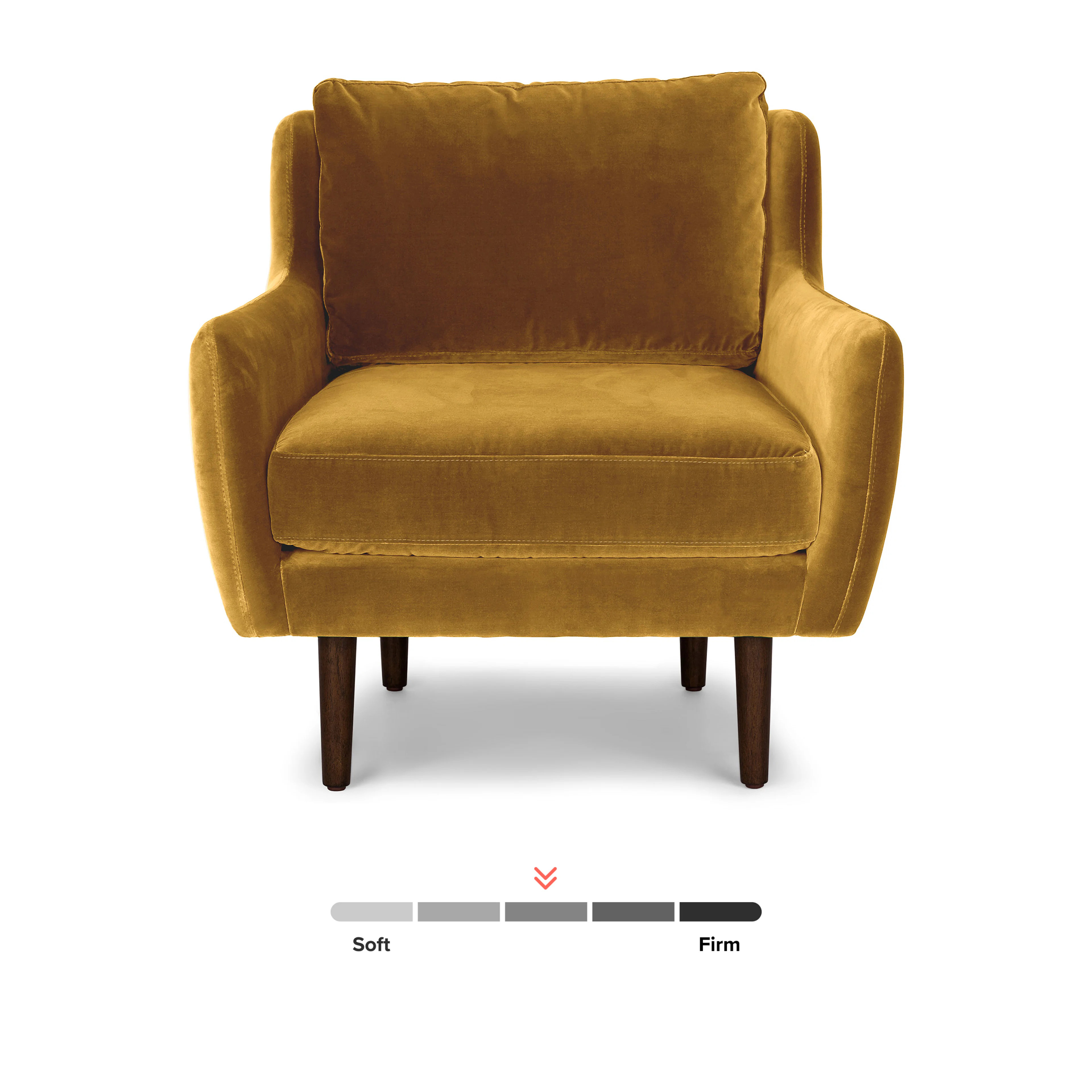 Matrix 30.5" Velvet Lounge Chair - Yarrow Gold | Article