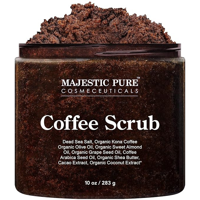 Majestic Pure Arabica Coffee Scrub - All Natural Body Scrub for Skin Care, Stretch Marks, Acne & ... | Amazon (US)