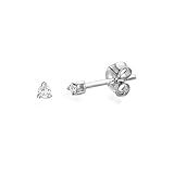 0.15 Carat Round Cut Real Natural Diamond Solitaire Stud Earrings for Women, Handmade 2.5 mm Tiny Di | Amazon (US)