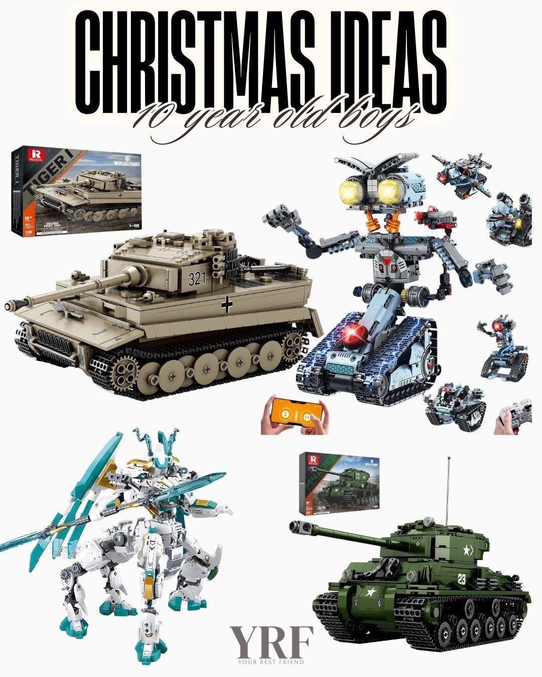 Christmas gift ideas for boys who love to build. Robot building toys with lights, dragon building block sets, and detailed tank builds make perfect hands-on gifts for creative kids who enjoy challenges and construction play.

#BuildingToys #GiftsForBoys #STEMToys #ChristmasGifts #LTKFinds #HolidayGifts #AmazonFinds #KidsBuildingSets #CreativePlay #ConstructionToys #LTKHolidayGifts #GiftIdeasForKids


#LTKGiftGuide #LTKGiftGuide #LTKFindsUnder100 #LTKKids
