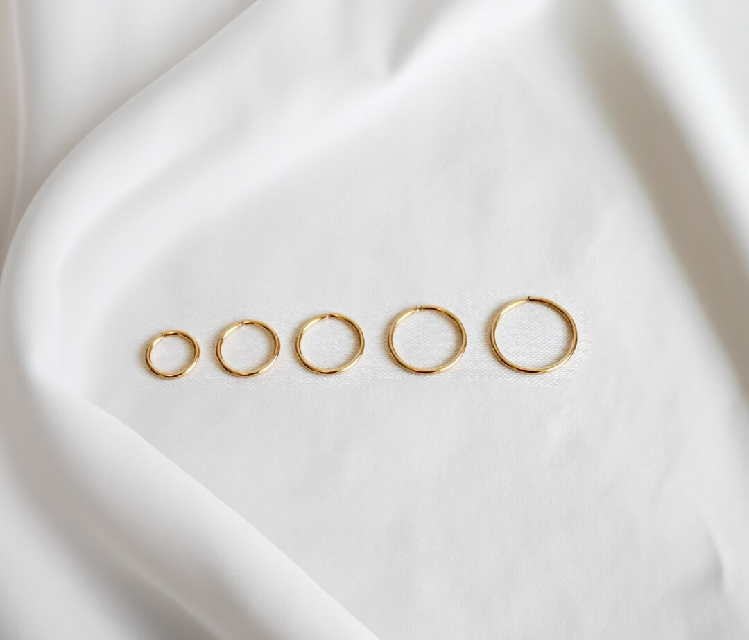 14k Gold Filled Huggie Hoop Earring | Gold Hoop Earring | Infinity Earrings | Endless Hoop Earrin... | Etsy (US)