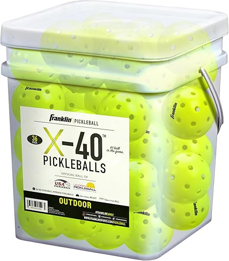 Franklin Sports X-40 Outdoor Pickleballs - Official Ball of USA Pickleball, APP Tour + Pickleball... | Amazon (US)