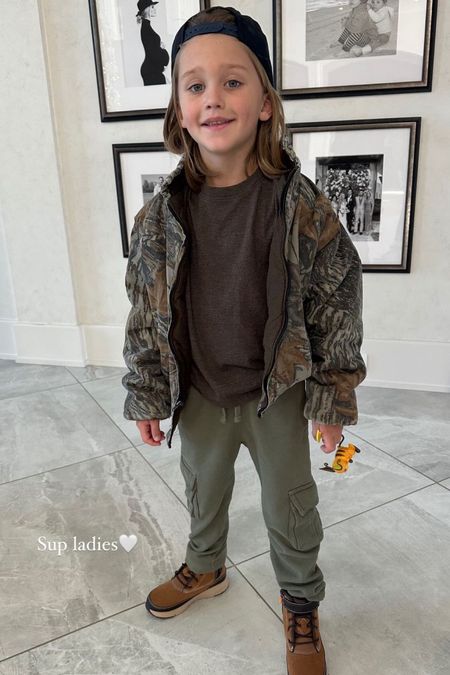 Memphis is so grown up now! 🤎🤘🏼 I linked his outfit and his jacket is my favorite.

boys outfit l toddler boy l kids outfit l camo jacket 

#LTKkids