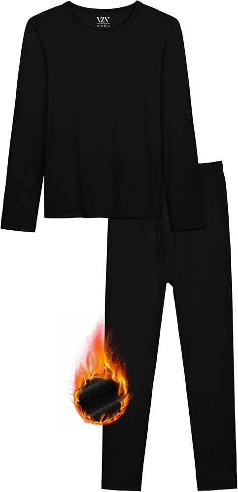 VZV Kids Thermal Underwear Set, Boys Underwear Thermals Set, Fleece Lined Base Layers Top Bottom ... | Amazon (US)
