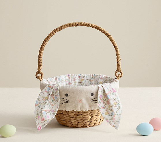 Floral Bunny Ear Easter Basket Liners | Pottery Barn Kids